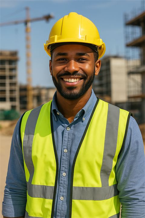 Civil engineer on a construction site